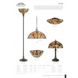 ELSTEAD QZ-KAMI-TL | Kami-EL Elstead stolna svjetiljka 58,4cm s prekidačem ručna izrada 2x E27 brončano smeđe, višebojno