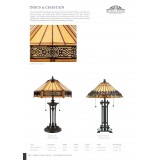 ELSTEAD QZ-INDUS-TL | Indus-EL Elstead stolna svjetiljka 58,4cm 2x s poteznim prekidačem 2x E27 brončano smeđe, višebojno