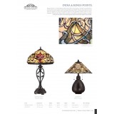 ELSTEAD QZ-INDIA-TL | India-EL Elstead stolna svjetiljka 49,5cm s prekidačem 2x E27 brončano smeđe, višebojno