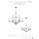 ELSTEAD FE-PROSPECT-PARK5 | Prospect-Park Elstead luster svjetiljka 5x E27 satenski nikal, krom, opal