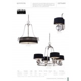 ELSTEAD QZ-GOTHAM-P | Gotham Elstead visilice svjetiljka 4x E27 srebrno, crno, prozirno