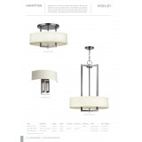 ELSTEAD HK-HAMPTON-SF | Hampton-EL Elstead stropne svjetiljke svjetiljka 3x E27 antični nikal, bijelo