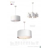 ELSTEAD BALANCE5-WPN | Balance-EL Elstead luster svjetiljka s podešavanjem visine 5x E27 bijelo, satenski nikal