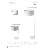 ELSTEAD BALANCE-FL-WPN | Balance-EL Elstead podna svjetiljka 162cm s prekidačem 1x E27 bijelo, satenski nikal