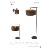 ELSTEAD BALANCE-TL-BRPB | Balance-EL Elstead stolna svjetiljka 65cm s prekidačem 1x E27 smeđe, lašteni bakar