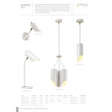 ELSTEAD QUINTO-TL-WAB | Quinto-EL Elstead stolna svjetiljka 57,5cm sa prekidačem na kablu elementi koji se mogu okretati 1x E27 bijelo, antik bakar