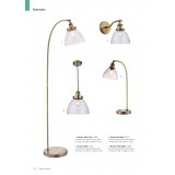 ENDON 77273 | Hansen Endon zidna svjetiljka s prekidačem 1x E14 antik bakar, prozirno