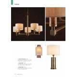 ENDON 71591 | Indara Endon stolna svjetiljka 55,5cm sa prekidačem na kablu 1x E27 antik brončano, elefanstka kost