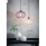 ENDON 73976 | Dimitri Endon visilice svjetiljka bežični 1x E27 krom, sivo, efekt mjehura