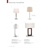 ENDON 0195-DW | Portal-EN Endon stolna svjetiljka 59cm sa prekidačem na kablu 1x E27 krom, tamno drvo, krem
