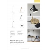 ENDON 76646 | Amalfi-Task Endon stolna svjetiljka 47,5cm s prekidačem fleksibilna, USB utikač 1x GU10 antik bakar
