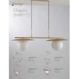 FANEUROPE I-CHAPLIN-S30 ORO | Chaplin-FE Faneurope visilice svjetiljka Luce Ambiente Design 1x G9 zlato mat, opal, crno