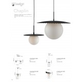 FANEUROPE I-CHAPLIN-S30 NER | Chaplin-FE Faneurope visilice svjetiljka Luce Ambiente Design 1x G9 crno mat, opal
