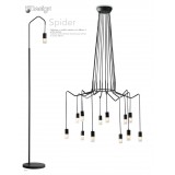 FANEUROPE I-SPIDER-S12 | Spider-FE Faneurope visilice svjetiljka Luce Ambiente Design s mogućnošću skraćivanja kabla 12x G9 antracit, saten