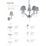 FANEUROPE I-ORCHESTRA/LG1 | Orchestra-FE Faneurope stolna svjetiljka Luce Ambiente Design 53,5cm s prekidačem 1x E27 krom, sivo, kristal