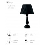 FANEUROPE I-ALFIERE/6 NERO | Alfiere-FE Faneurope luster svjetiljka Luce Ambiente Design 6x E14 crno, krom