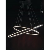 FANEUROPE LED-CLARKE-S80 | Clarke-FE Faneurope visilice svjetiljka Luce Ambiente Design 1x LED 4500lm 4000K crno, opal