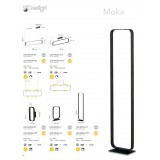 FANEUROPE LED-MOKA-S9 | Moka-Caffe Faneurope visilice svjetiljka Luce Ambiente Design jačina svjetlosti se može podešavati 9x LED 3150lm 4000K mokka