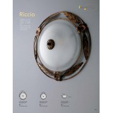FANEUROPE RICCIO/PL50 | Riccio Faneurope zidna, stropne svjetiljke svjetiljka Luce Ambiente Design okrugli 3x E27 rdža smeđe, alabaster