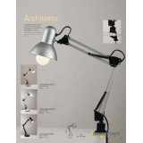FANEUROPE LDT033ARC-NERO | Architetto Faneurope stolna, sa navojem svjetiljka Luce Ambiente Design 60cm s prekidačem elementi koji se mogu okretati 1x E27 crno, bijelo
