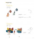 FANEUROPE K-FATINA/AP BLU | Fatina Faneurope zidna svjetiljka Luce Ambiente Design fleksibilna 1x E14 krom, plavo, opal