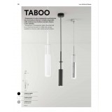 FANEUROPE I-TABOO-S NERO | Taboo Faneurope visilice svjetiljka Luce Ambiente Design 1x GU10 crno mat, prozirno