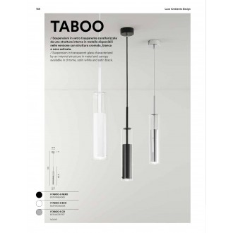 FANEUROPE I-TABOO-S BCO | Taboo Faneurope visilice svjetiljka Luce Ambiente Design 1x GU10 bijelo mat, prozirno