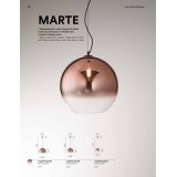 FANEUROPE I-MARTE-S25 RM | Marte-FE Faneurope visilice svjetiljka Luce Ambiente Design 1x E27 crno, crveni bakar, prozirno
