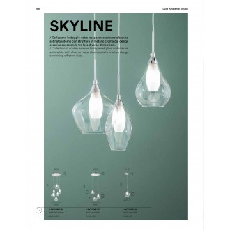 FANEUROPE I-SKYLINE/S3 | Skyline-FE Faneurope visilice svjetiljka Luce Ambiente Design 3x G9 krom, opal, prozirno