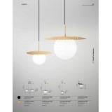 FANEUROPE I-CHAPLIN-S2 NER | Chaplin-FE Faneurope visilice svjetiljka Luce Ambiente Design 2x E27 crno mat, opal