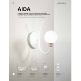 FANEUROPE I-AIDA-S20 | Aida-FE Faneurope luster svjetiljka Luce Ambiente Design 20x G9 bijelo, zlato mat, opal