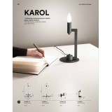 FANEUROPE I-KAROL-L | Karol-FE Faneurope stolna svjetiljka Luce Ambiente Design 37,5cm s prekidačem 1x E14 mat sivo