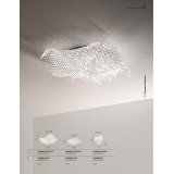 FANEUROPE I-RUMBA/PL44 | Rumba Faneurope stropne svjetiljke svjetiljka Luce Ambiente Design 4x G9 krom, kristal, jantar