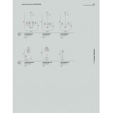 FANEUROPE I-ORCHESTRA/L1 | Orchestra-FE Faneurope stolna svjetiljka Luce Ambiente Design 45cm s prekidačem 1x E14 krom, sivo, kristal