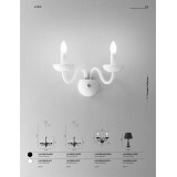 FANEUROPE I-ALFIERE/8 BCO | Alfiere-FE Faneurope luster svjetiljka Luce Ambiente Design 8x E14 bijelo, krom