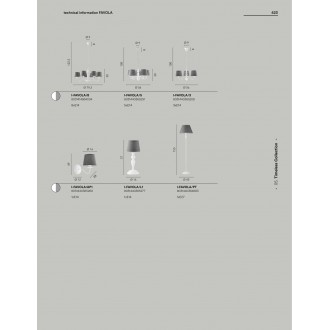 FANEUROPE I-FAVOLA/PT | Favola Faneurope podna svjetiljka Luce Ambiente Design 155cm s prekidačem 1x E27 bijelo, sivo