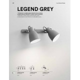 FANEUROPE I-LEGEND-AP4 GRI | Legend-FE Faneurope spot svjetiljka Luce Ambiente Design elementi koji se mogu okretati 4x E27 sivo, bijelo