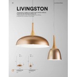 FANEUROPE I-LIVINGSTON-S22 | Livingston-FE Faneurope visilice svjetiljka Luce Ambiente Design 1x E27 bezbojno, ružičastozlatno, bijelo