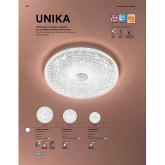 FANEUROPE I-UNIKA-PL50-INT | SMART-INTEC-Unika Faneurope stropne svjetiljke smart rasvjeta Luce Ambiente Design okrugli daljinski upravljač zvučno upravljanje, jačina svjetlosti se može podešavati, sa podešavanjem temperature boje 1x LED 4400lm 3000 - 400
