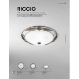 FANEUROPE RICCIO/PL40 | Riccio Faneurope zidna, stropne svjetiljke svjetiljka Luce Ambiente Design okrugli 2x E27 rdža smeđe, alabaster