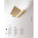 FANEUROPE LED-BOOK-PT-ORO | Book-FE Faneurope podna svjetiljka Luce Ambiente Design 182cm sa nožnim prekidačem elementi koji se mogu okretati 1x LED 1300lm 3200K zlatno, krom, opal