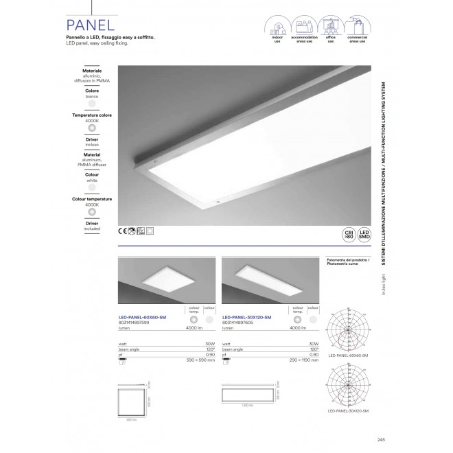 FANEUROPE LED-PANEL-60X60-SM | Panel-FE Faneurope