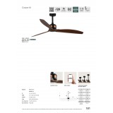 FARO 33451 | Copper Faro ventilator stropne svjetiljke crno mat