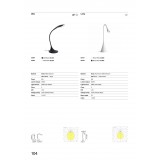 FARO 52058 | Lena-FA Faro stolna svjetiljka 48,5cm 1x LED 300lm 4000K blistavo crna, prozirna