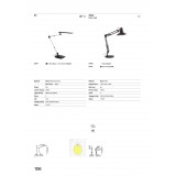 FARO 52071 | Ito-FA Faro stolna svjetiljka 59cm 1x LED 390lm 3000K crno mat, opal