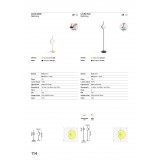 FARO 29692D | Le-Vita Faro stolna svjetiljka 58cm 1x LED 570lm 2700K sjajno zlato, opal
