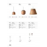 FARO 65134-72 | Sumba-FA Faro visilice svjetiljka 1x E27 crno, ratan