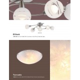 GLOBO 40463-2 | Tornado Globo zidna, stropne svjetiljke svjetiljka 2x E27 krom, bijelo, prozirna