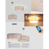 GLOBO 15185D | Paco Globo stropne svjetiljke svjetiljka 3x E14 poniklano mat, saten, sivo