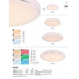 GLOBO 48408-18 | Kalle-GL Globo stropne svjetiljke svjetiljka okrugli 1x LED 1300lm 3000K bijelo, opal, krom
